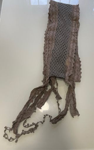 Fular original gris y marrón 1.80 x 16 aprox