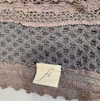 Fular original gris y marrón 1.80 x 16 aprox