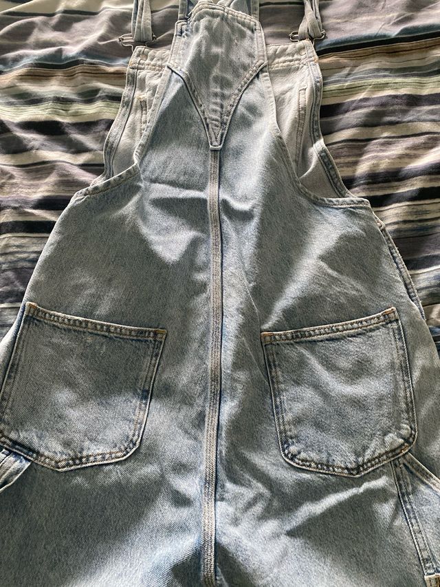 Peto vaquero mujer azul