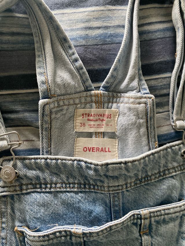 Peto vaquero mujer azul