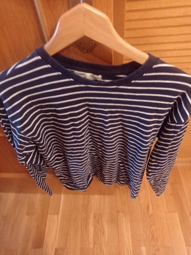 Camiseta Pull&Bear rayas azul y blanco