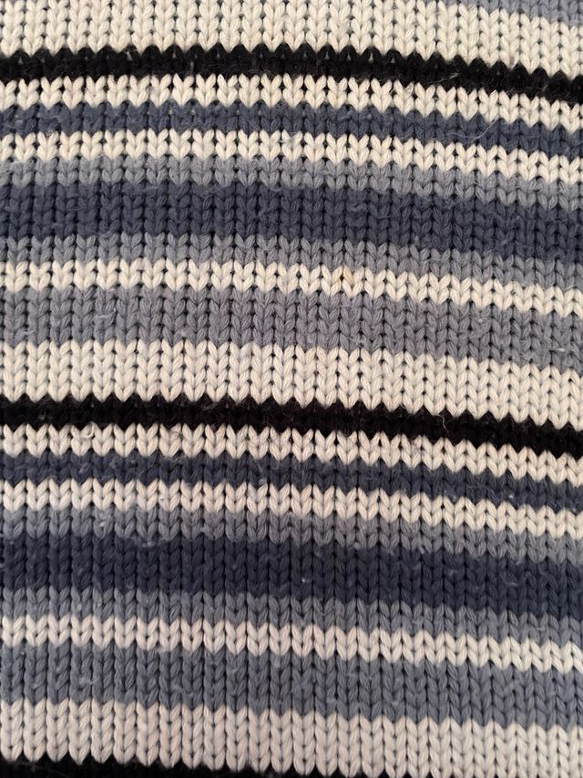 Jersey de punto invierno cuello alto rayas