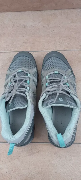 Zapatillas Salomon Gris y Turquesa