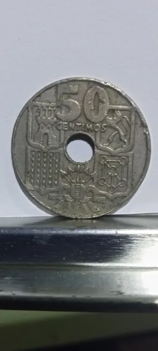 Moneda 50 céntimos España 1949