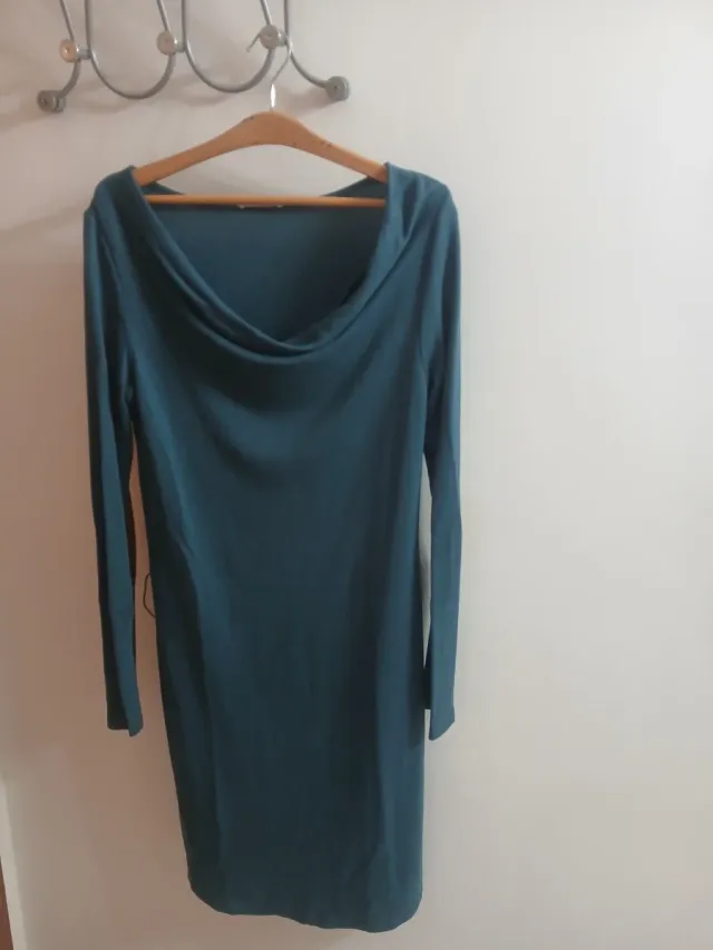 Vestido verde manga larga