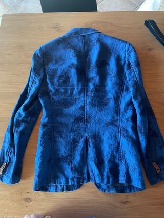 Giacca Zara Uomo Blu Fantasia