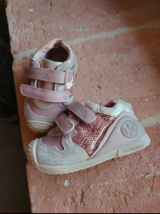 Sneakers Biomecanics bambina rosa antico