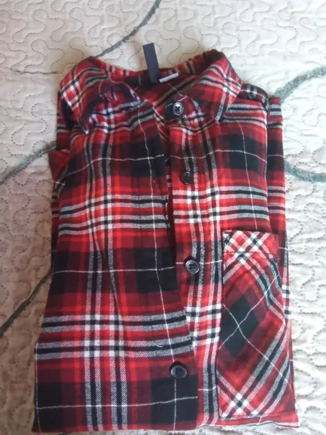 Camisa de algodón con cuadros H&M XXS