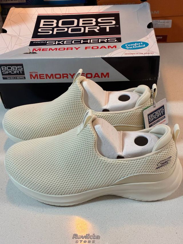 Skechers Bobs Sport Memory Foam Beige Tallas Desc.