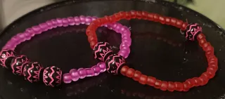 Pulseras artesanales elásticas