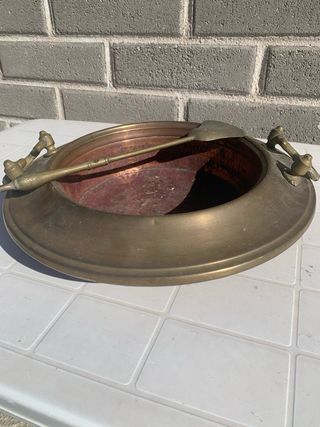 Braciere antico in rame con paletta