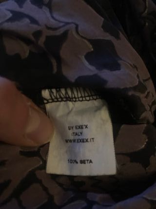 Camicia in seta nera e viola