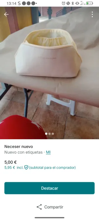 Neceser nuevo con etiquetas