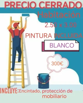 Servicio de Pintura Habitación 2.50x3.00