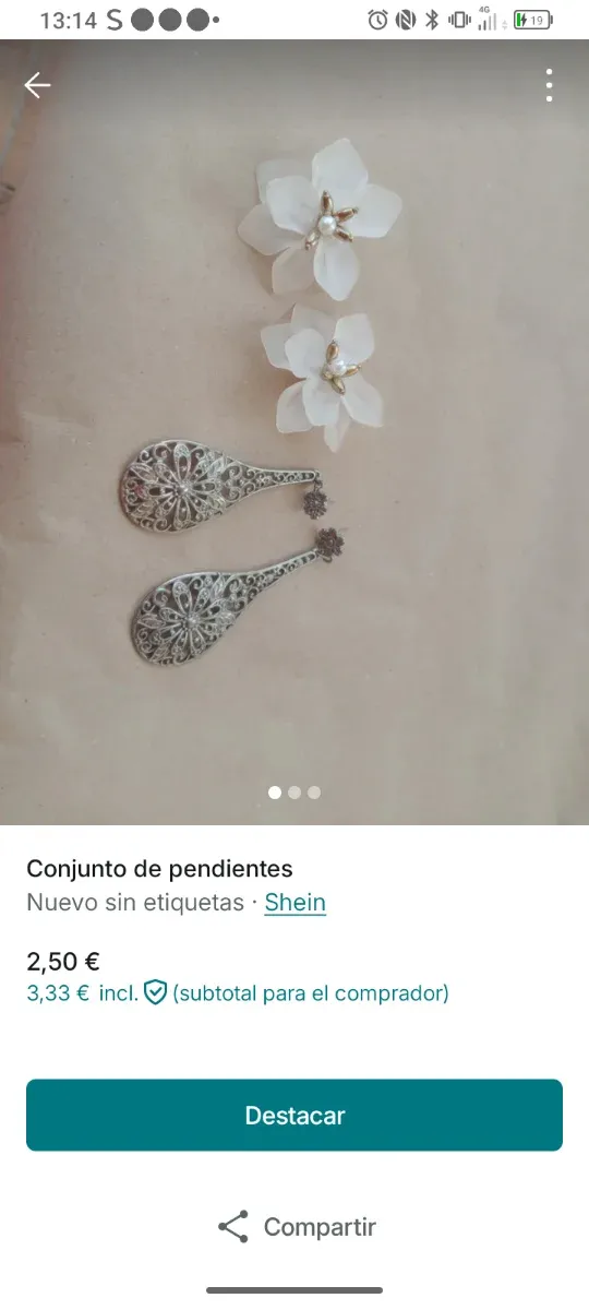 Conjunto de pendientes Shein