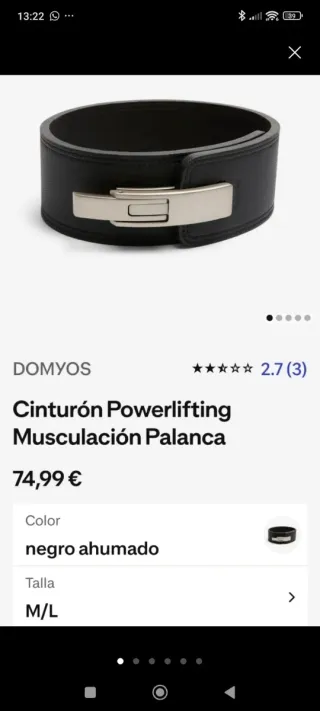 Cinturón de levantamiento de pesas