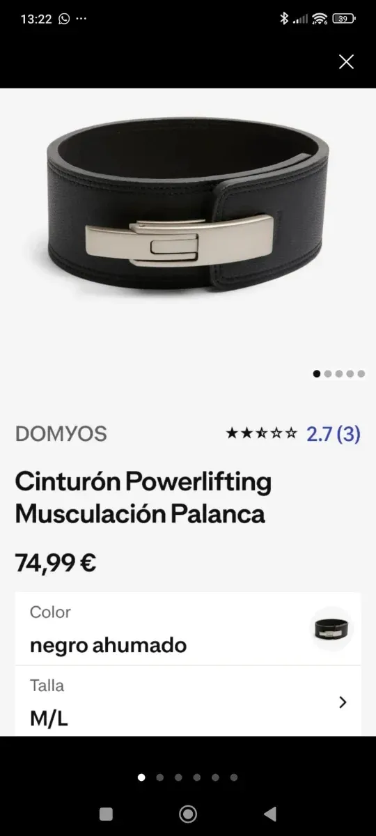 Cinturón de levantamiento de pesas