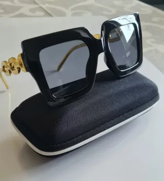 Occhiali da sole donna neri e oro