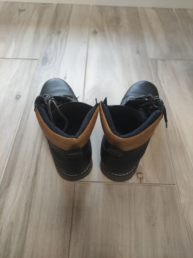 Botas Invierno Niño Negro Marrón