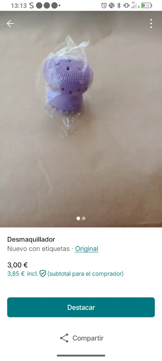 Desmaquillador púrpura nuevo