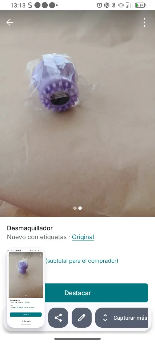Desmaquillador púrpura nuevo