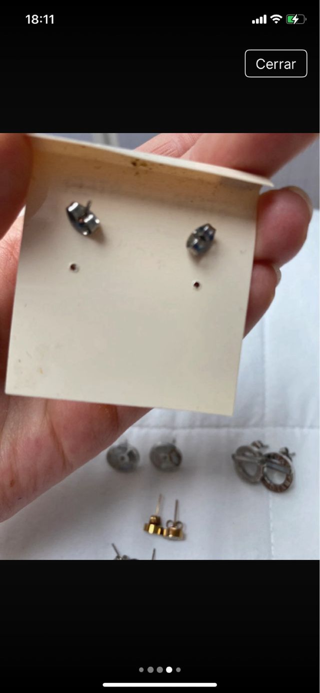 Lote pendientes acero inoxidable 6 unid