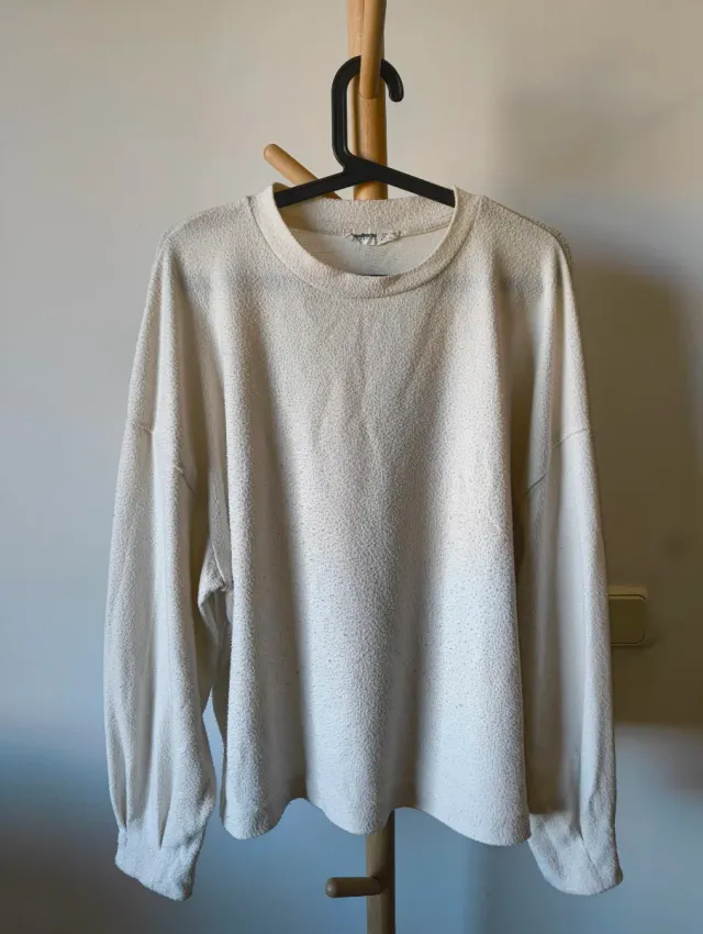 Jersey Stradivarius Blanco Talla L Mujer