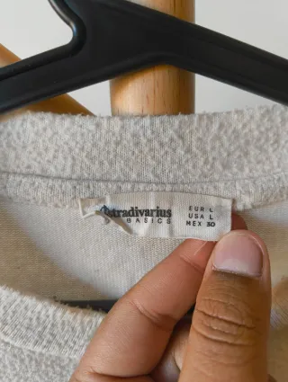 Jersey Stradivarius Blanco Talla L Mujer