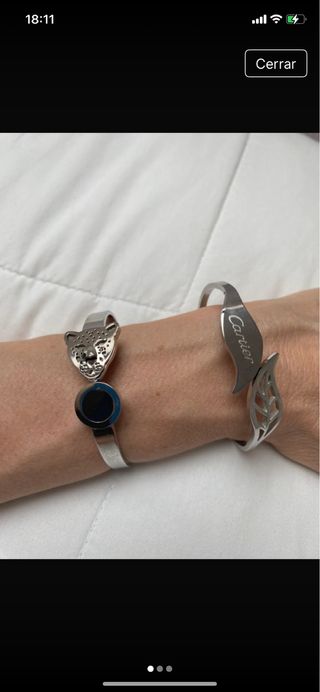 Lote 2 pulseras acero inoxidable