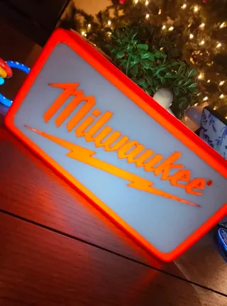 Lampada Milwaukee Rossa e Bianca