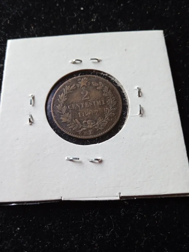 2 centesimi Italia 1867 Vittorio Emanuele II