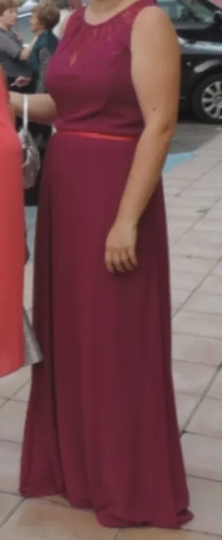 Vestido fiesta rojo talla 44