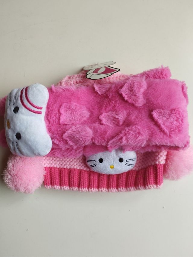 Conjunto gorro y bufanda niña Hello Kitty