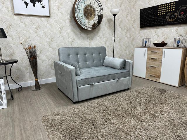 Sofá Cama Gris 2 Plazas