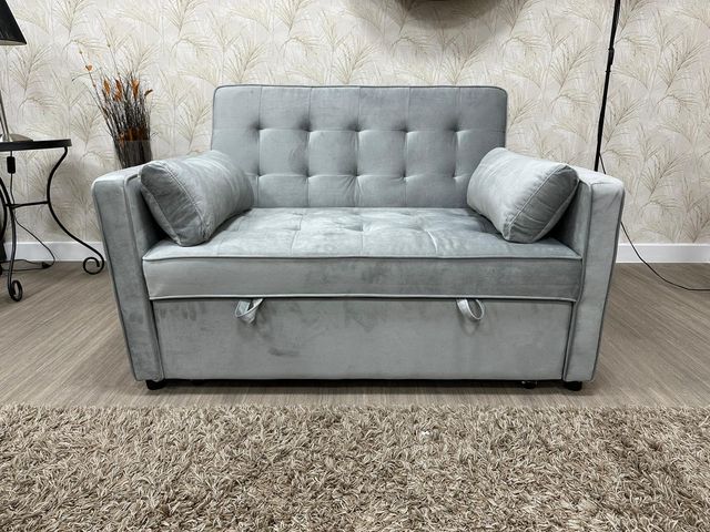 Sofá Cama Gris 2 Plazas