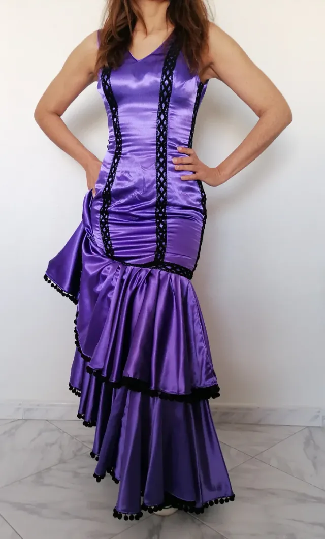 Traje Flamenca Raso+Regalo