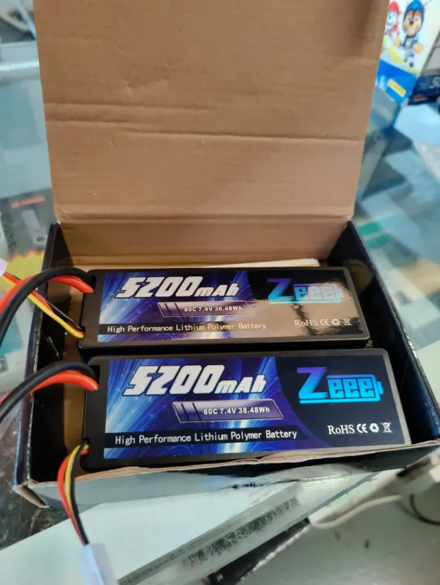 2 Baterías Zeee 5200mAh 80C 7.4V