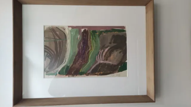 Guache sobre papel María Antonia Dans.Tierras