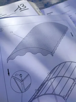 Telo copertura gazebo onda bianco