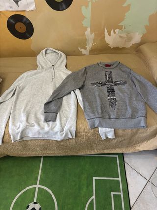 2 Felpe Uomo Grigio e grigio chiaro