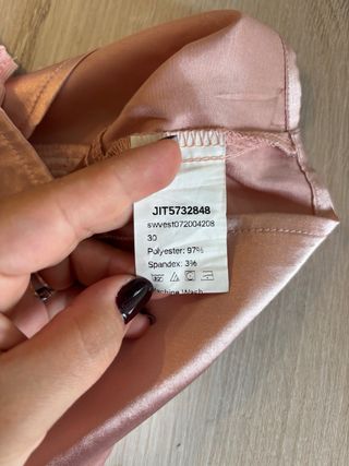 Top Shein raso rosa cerniera laterale taglia XS