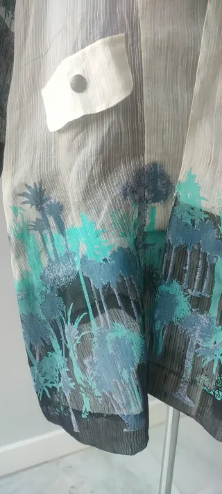 Blazer mujer Beige y estampado