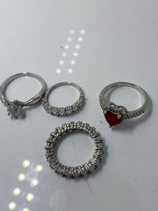 Lote 4 Anillos Plata S925