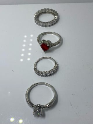 Lote 4 Anillos Plata S925