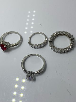 Lote 4 Anillos Plata S925