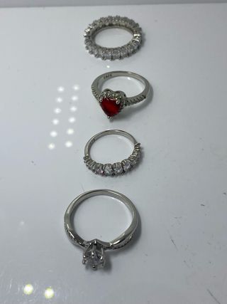 Lote 4 Anillos Plata S925
