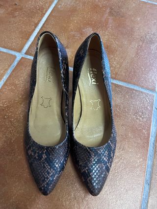 Zapatos Flexi Talla 37 Piel Serpiente