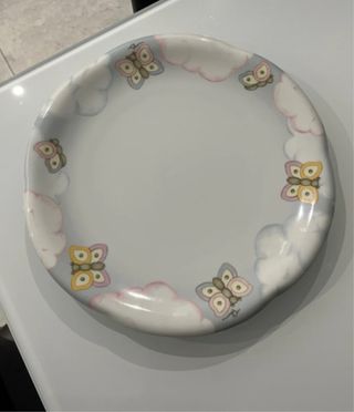 Piatto Thun farfalle e nuvole