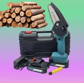 Mini Motosega a 2 Batteria + valigia elettrosega 