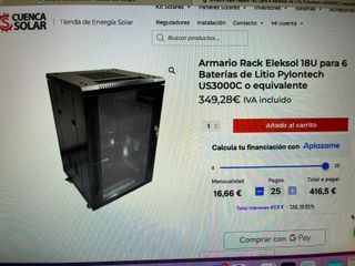 Armario Rack Pylontech Solar